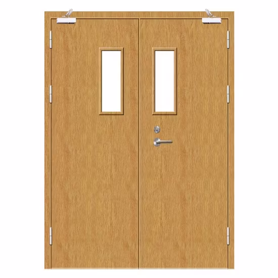 Akustische Brandschutztür aus Holz, feuerfeste Holzinnentür für Hotels und Krankenhäuser